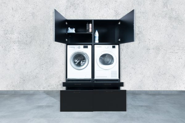 Wasmachine kast zwart shop je bij wasombouw!
