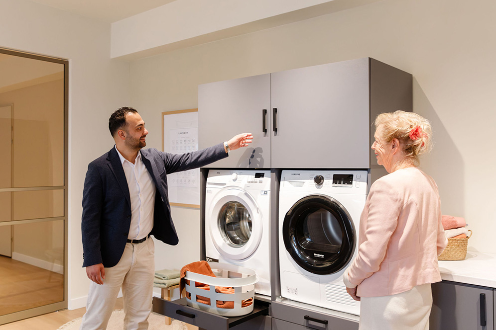 Ontdek onze wasmachinekasten in de showroom en ontvang persoonlijk advies voor jouw situatie thuis.