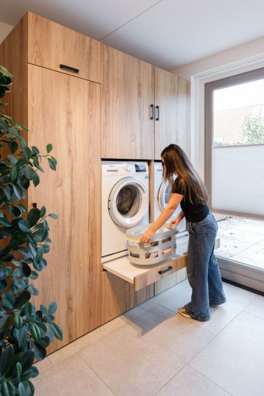 Elite One wasmachinekast op hoogte in de kleur Legano