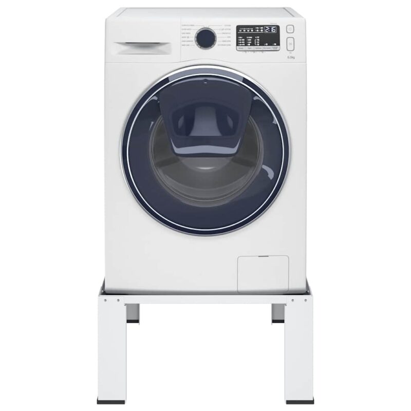 Goedkope wasmachine verhoger met eenvoudige metalen poten, geen stevige constructie of opbergruimte